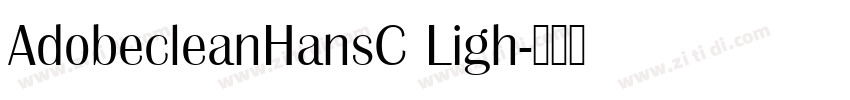 AdobecleanHansC Ligh字体转换